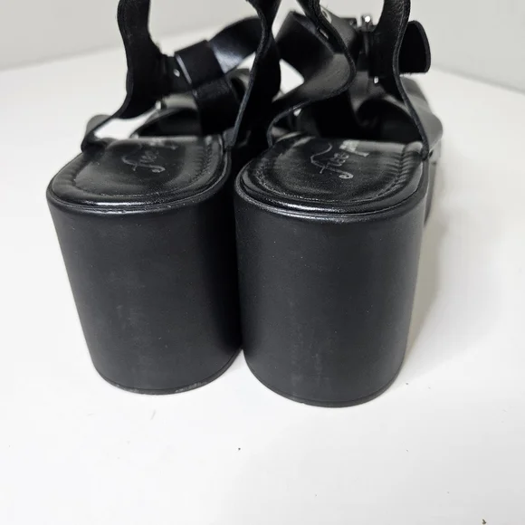 Free People Pacific Platform Fishermen Heel Sandal Black 40 10 9.5 - Picture 3 of 9